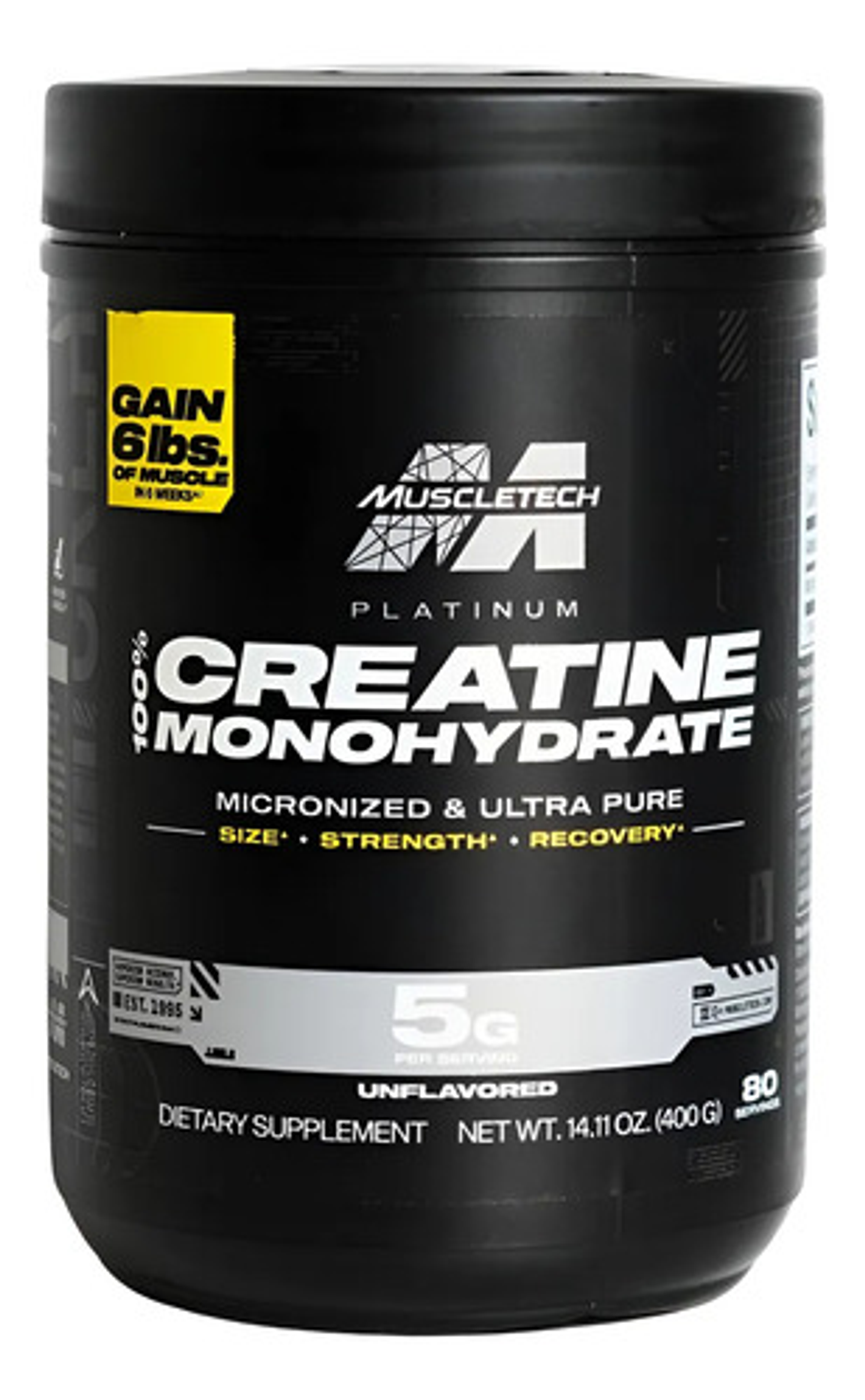 Suplemento En Polvo Muscletech Essential Series Creatina Monohidratada X 400g Sin Sabor 2