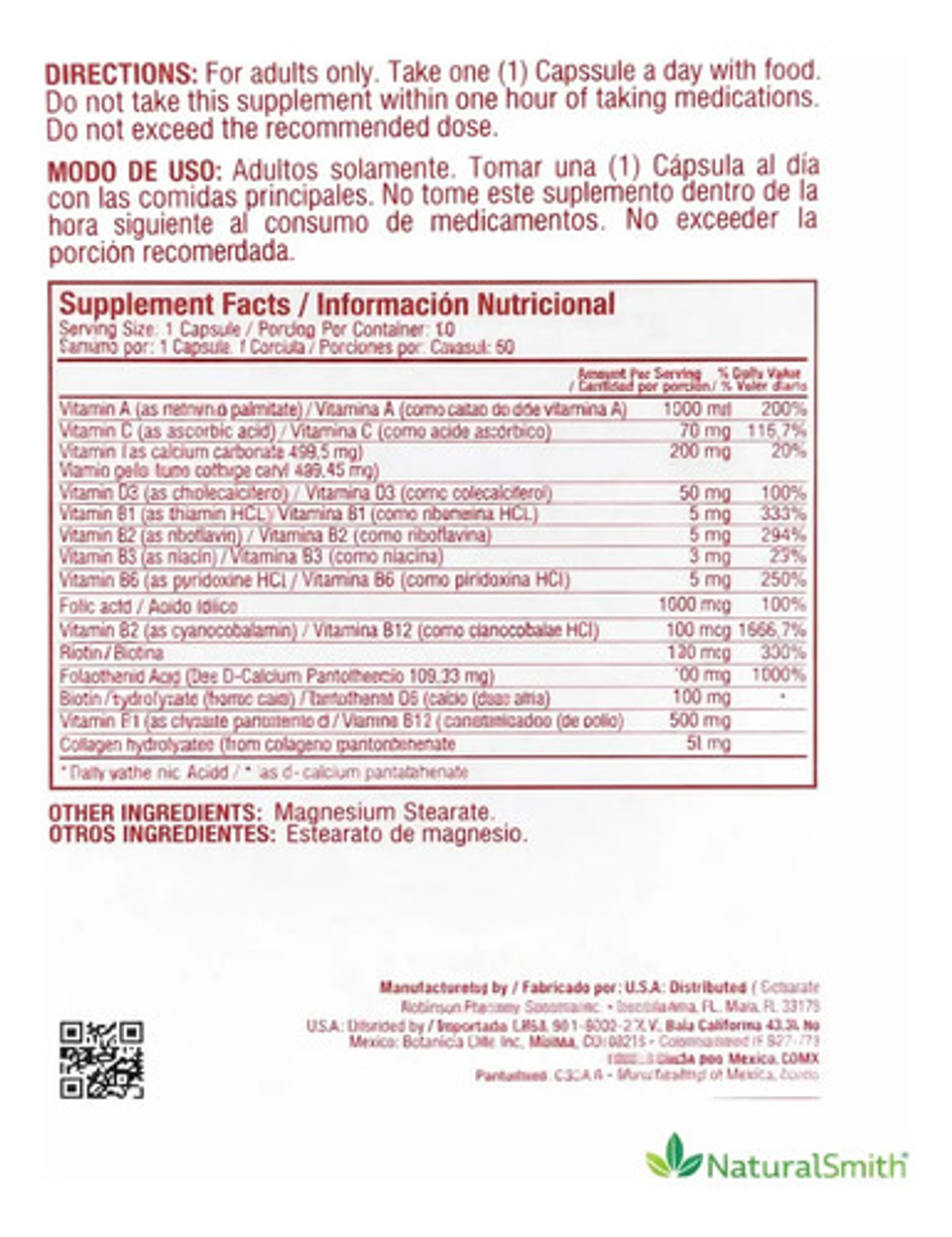 Capell Complex 60 Capsulas Healthy America 3