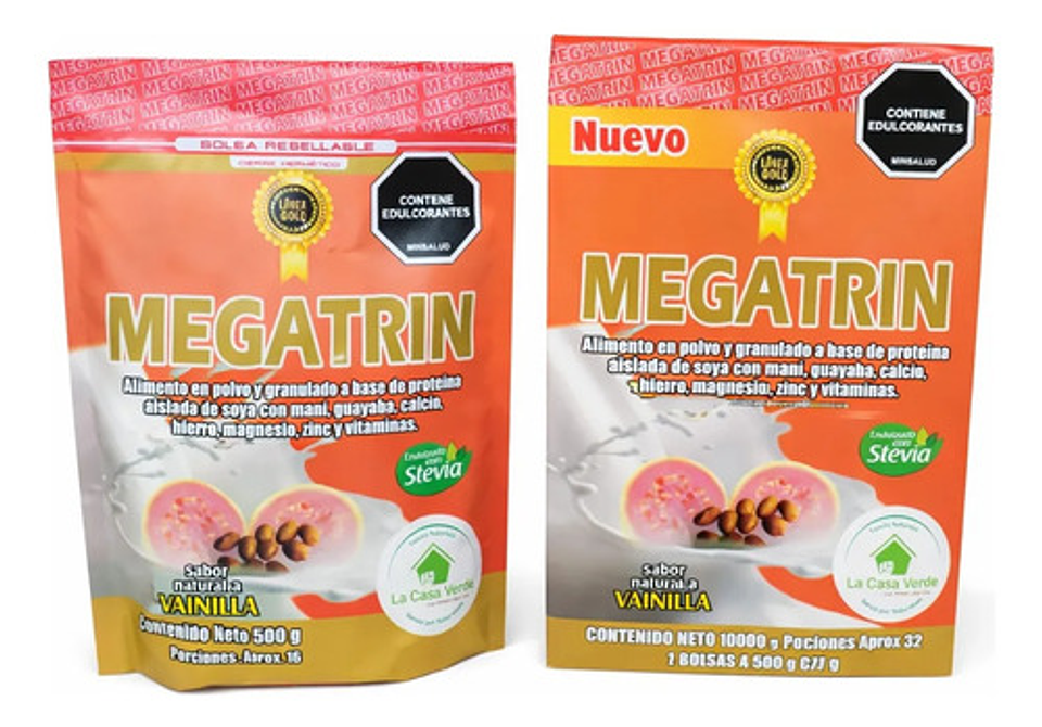Megatrin Alimento En Polvo Proteína De Soya Vainilla 1000g P 1
