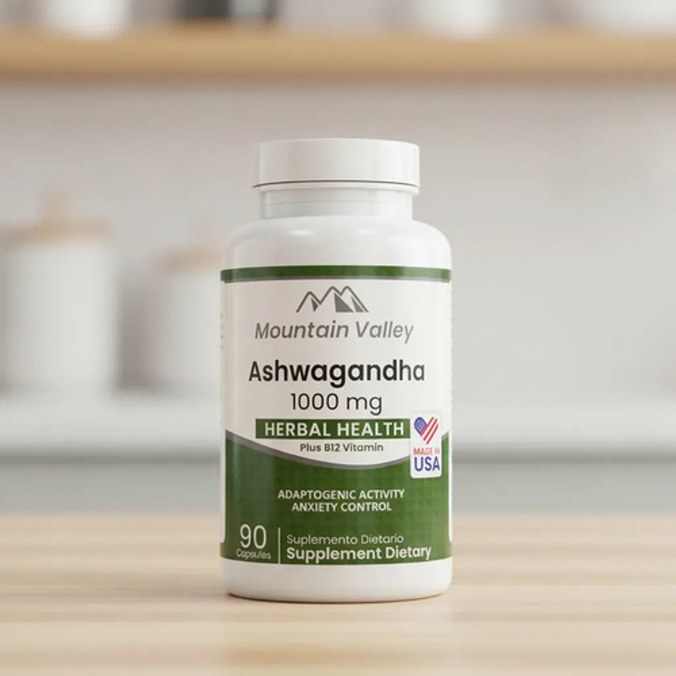 Pack Ashwgandha 1000 Mg X90 Herbal Healthb12 Mountain Valley 4