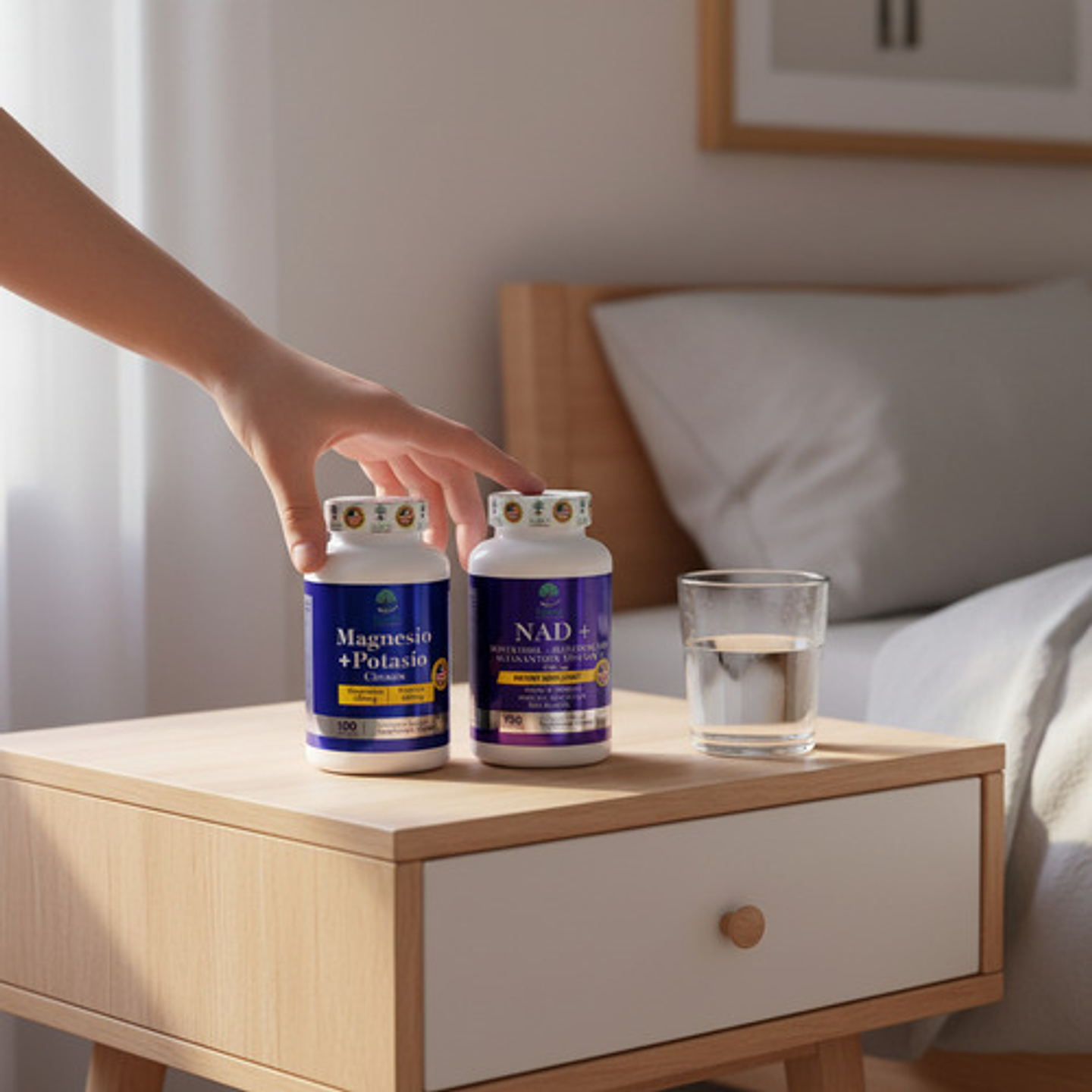 Magnesium + Potasium + Nad Resveratrol + Ashwganda X100 Cdu 4