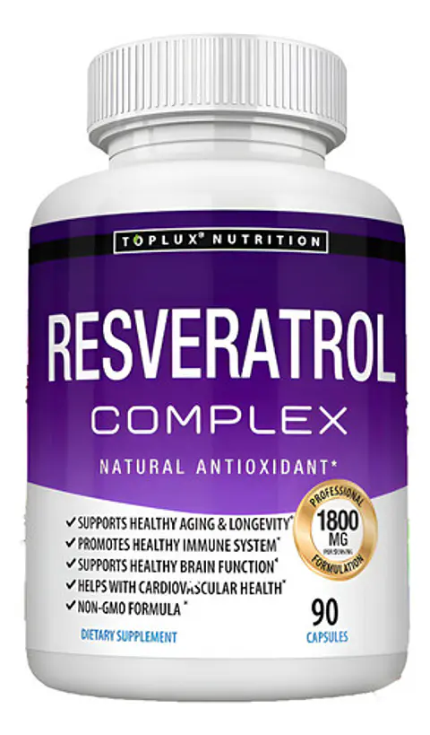 Suplemento En Cápsula Toplux Resveratrol De 90 Un Sin Sabor