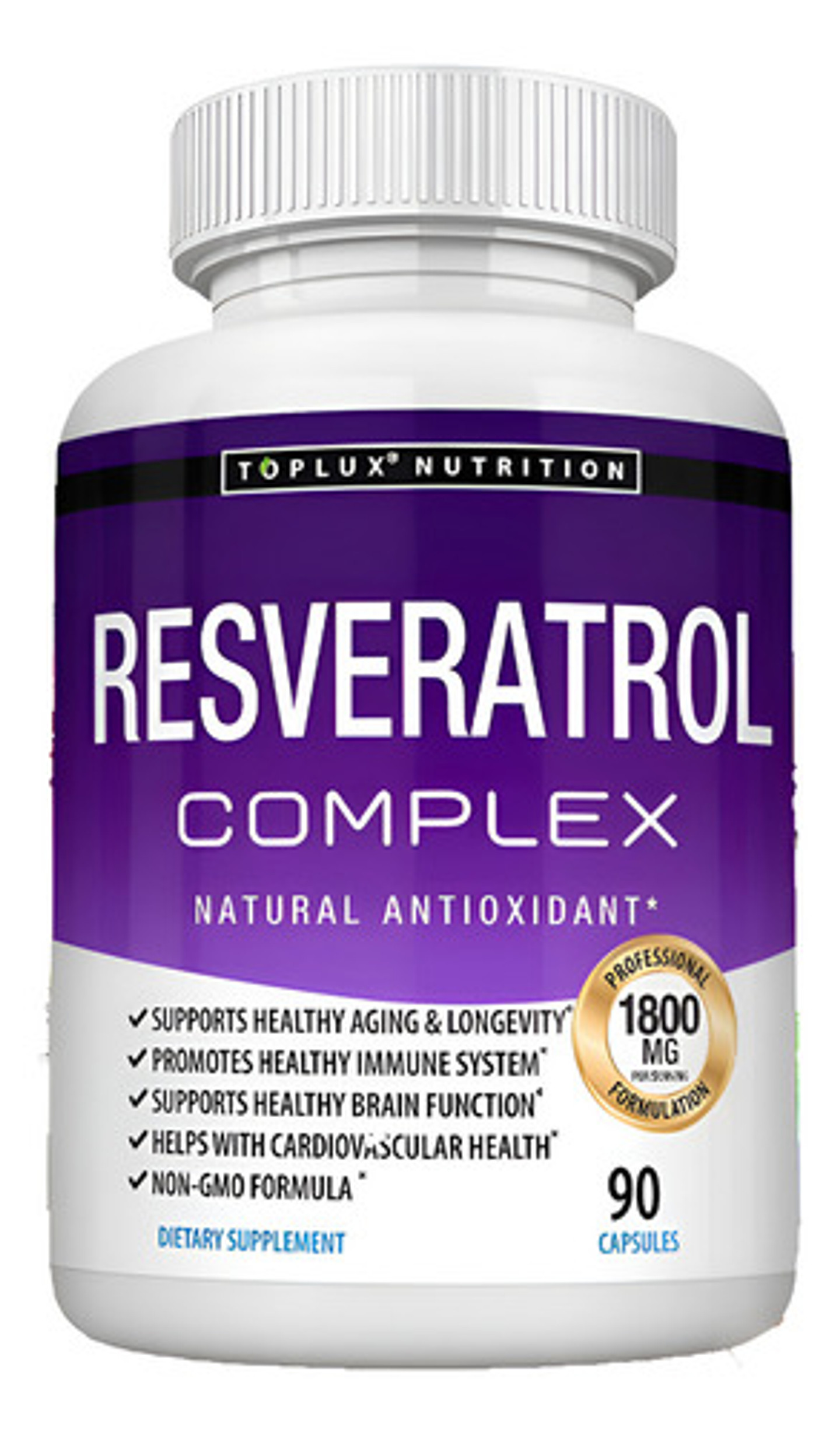 Suplemento En Cápsula Toplux Resveratrol De 90 Un Sin Sabor 1