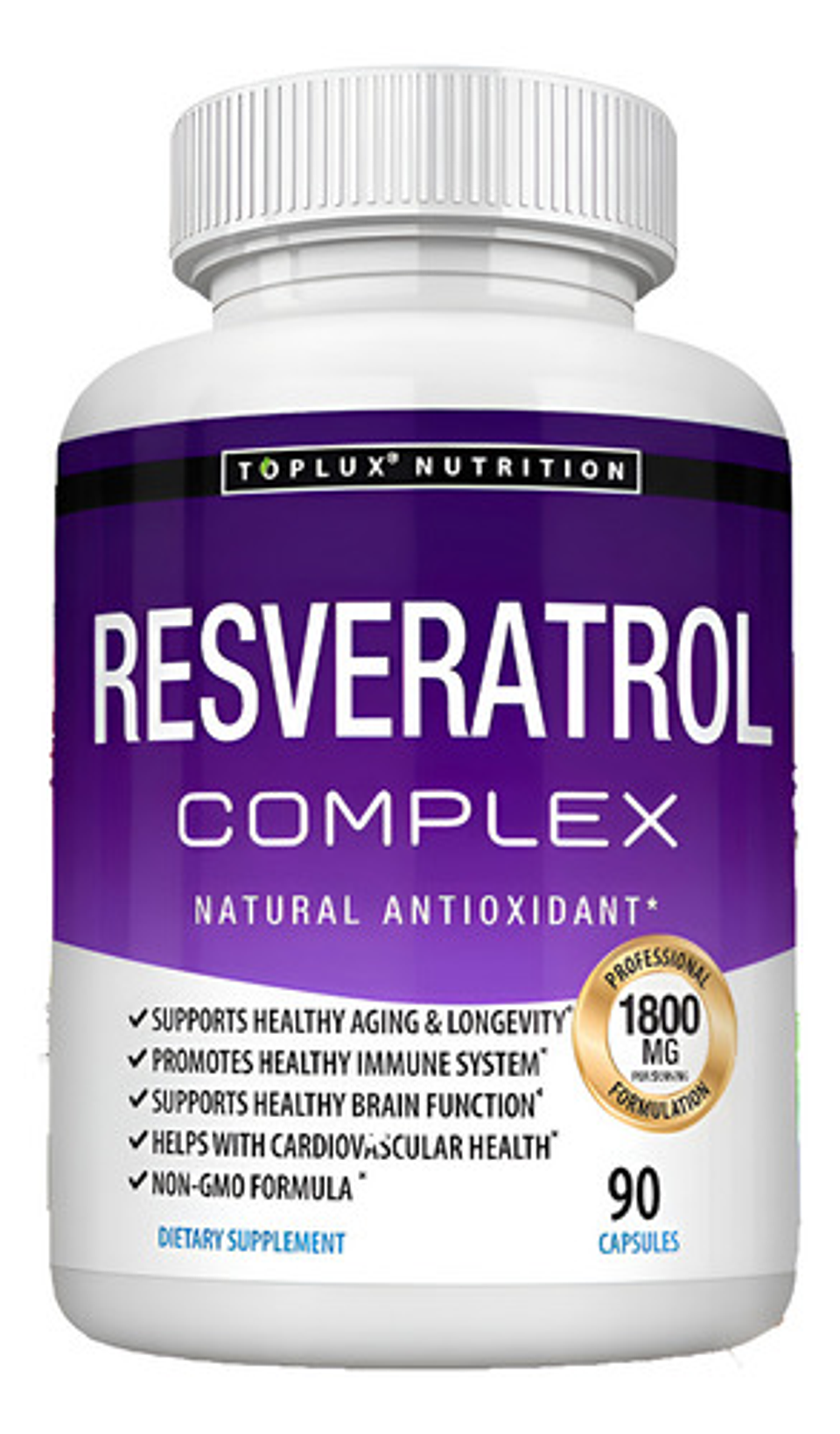 Suplemento En Cápsula Toplux Resveratrol De 90 Un Sin Sabor 1