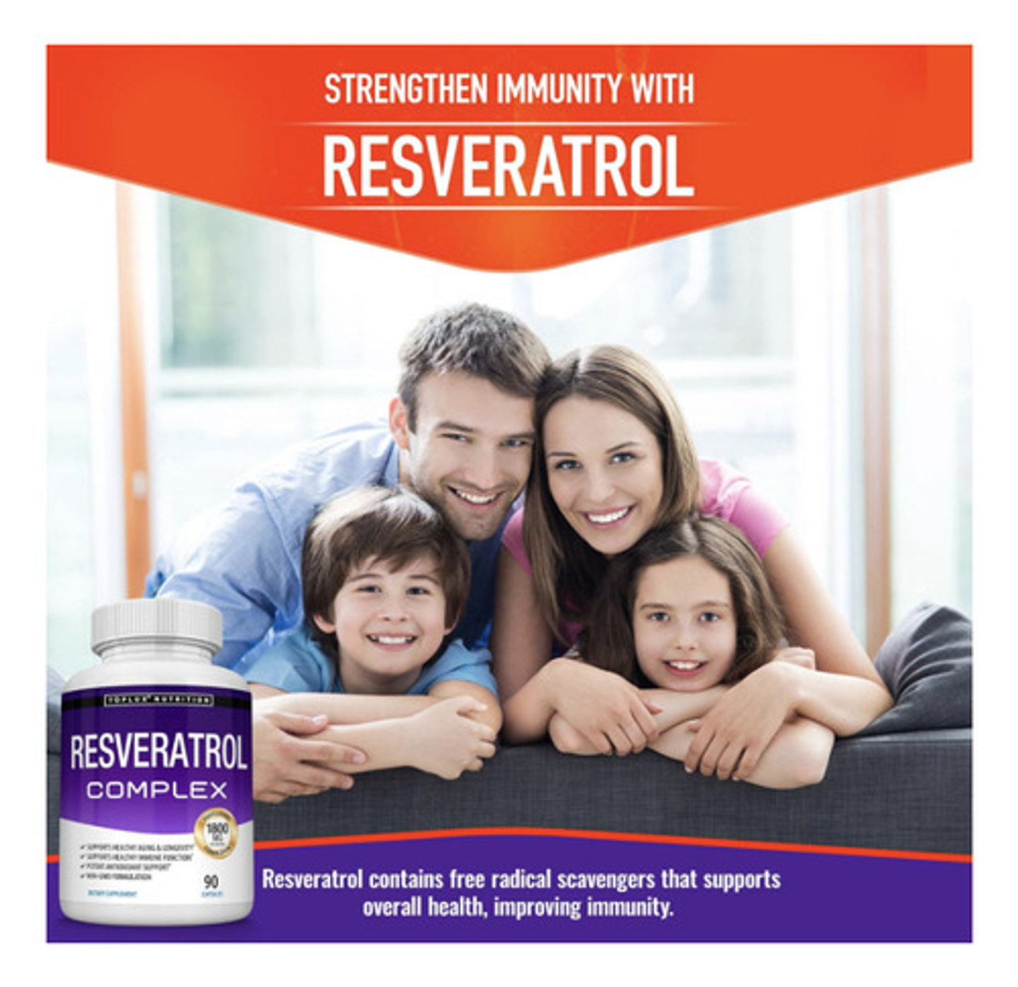 Suplemento En Cápsula Toplux Resveratrol De 90 Un Sin Sabor 3