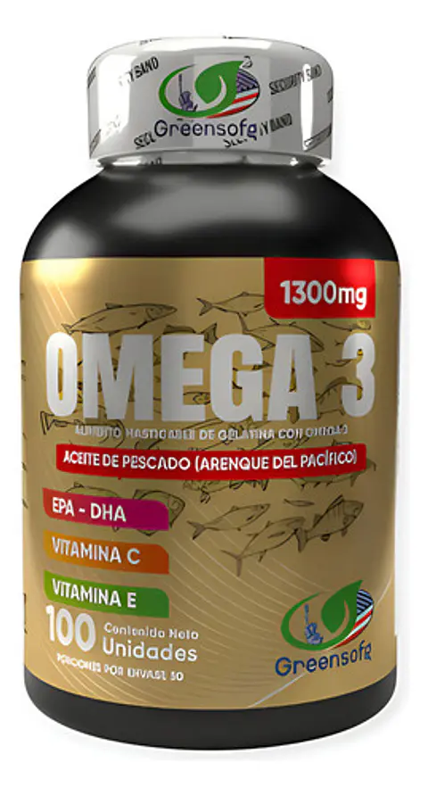 Omega 3 Natural Sofgels Greensofg Aceite De Pescado Dha Epa Sin Gluten