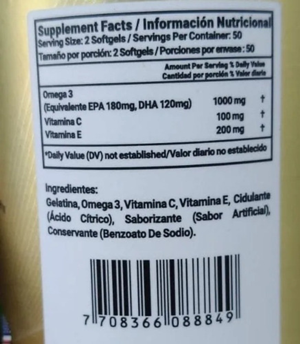 Omega 3 Natural Sofgels Greensofg Aceite De Pescado Dha Epa Sin Gluten 4