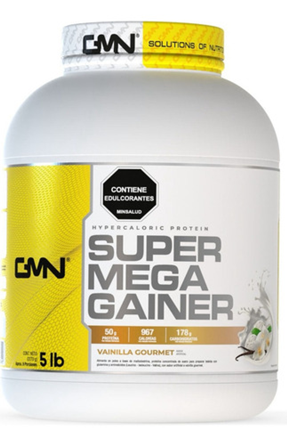 Proteina Super Mega Gainer 5 Lbs De Gmn Sabor Vainilla 1