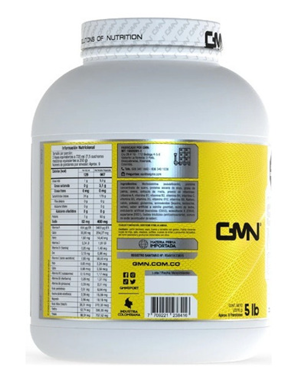 Proteina Super Mega Gainer 5 Lbs De Gmn Sabor Vainilla 3