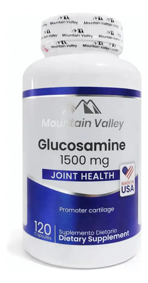 Glucosamina 1500 Mg 120 Cápsulas Mountain Valley Suplemento