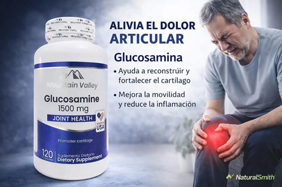 Glucosamina 1500 Mg 120 Cápsulas Mountain Valley Suplemento 2