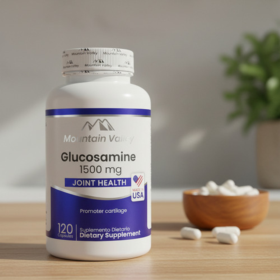 Glucosamina 1500 Mg 120 Cápsulas Mountain Valley Suplemento 4