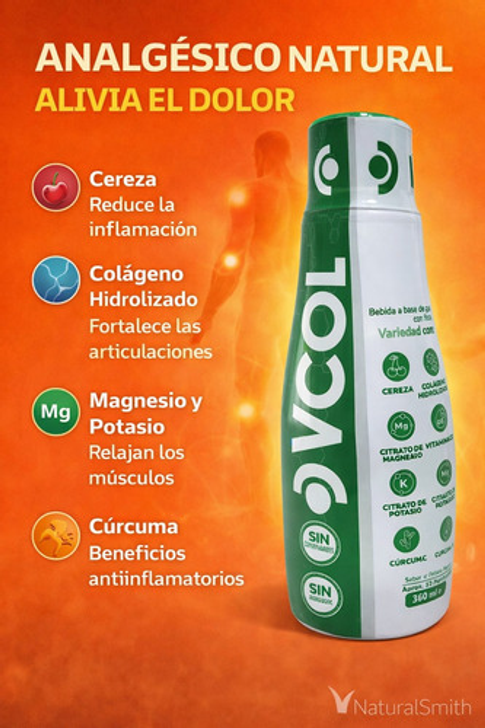 Vcol Colágeno Hidrolizado Líquido Con Magnesio, Potasio Y Cú 2