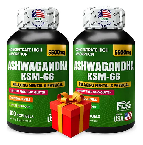 Ashwagandha Ksm - 66 Americana X2 + Obsequio Natural