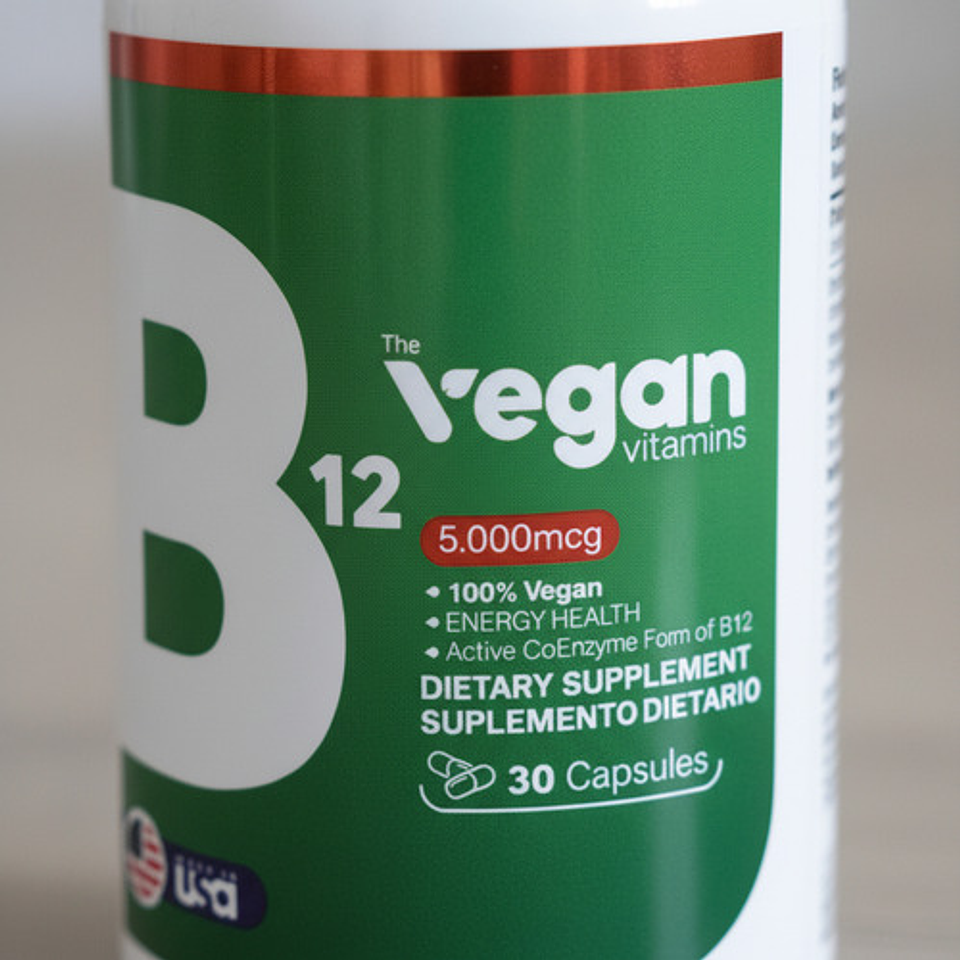 Vitamina B12 Vegana 5000mcg The Vegan Vitamins 30 Cápsulas S 6