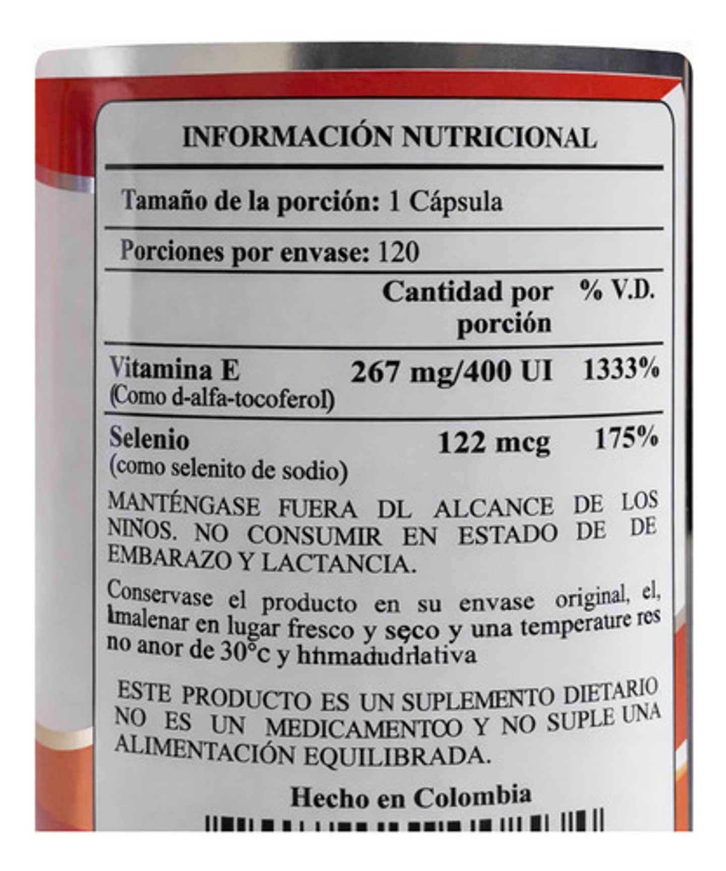Vitamina E 400 Iu + Selenio Fito Medic's 120 Cápsulas Blanda 4