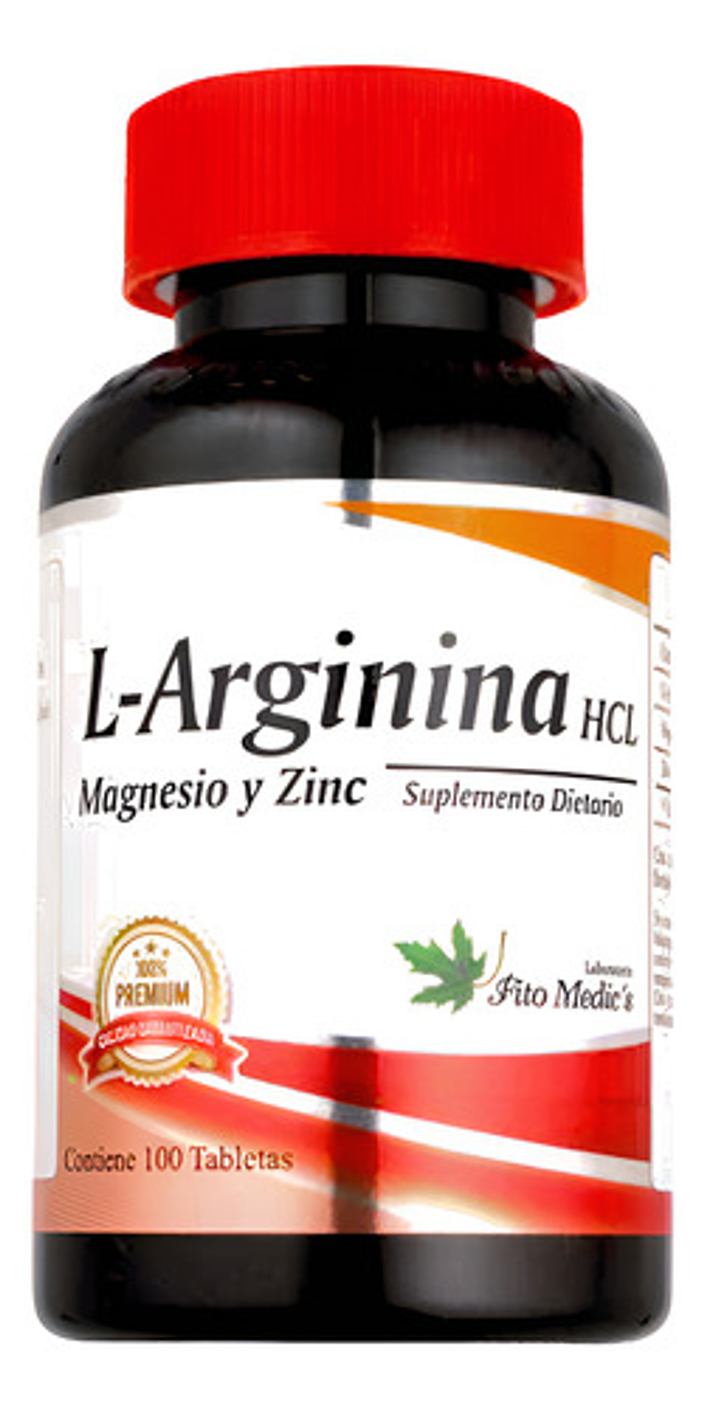 L-arginina Hcl Fito Medic's Para Circulación Y Rendimiento X 100 Cápsulas Sin Sabor 1