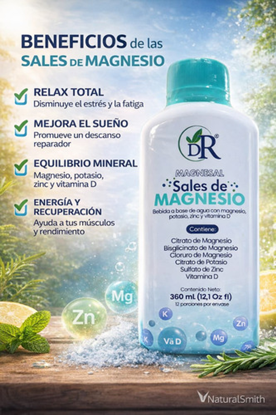 Sales De Magnecio Magnesal X 360 Ml  Doctor Rojas 2