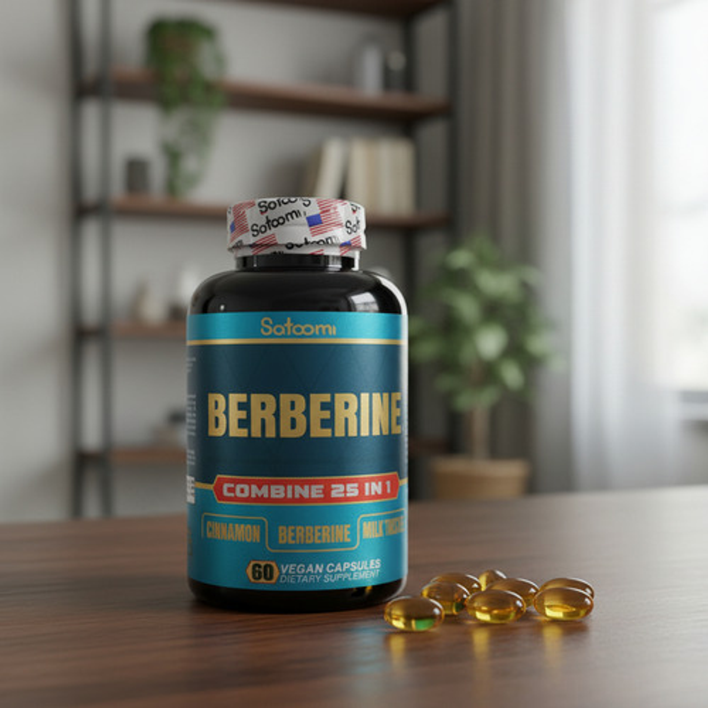 Suplemento Berberina Satoomi 25 En 1 60 Cápsulas Veganas 3