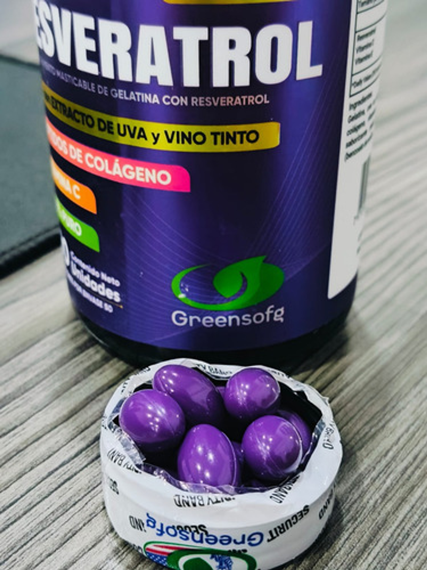 Resveratrol Americano Green Sofg Cápsulas Colágeno Vitamina C E 100 Original 7