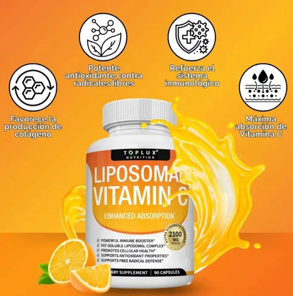 Suplemento Toplux Y Vitamina C Liposomal Extra Fuerte 90 4