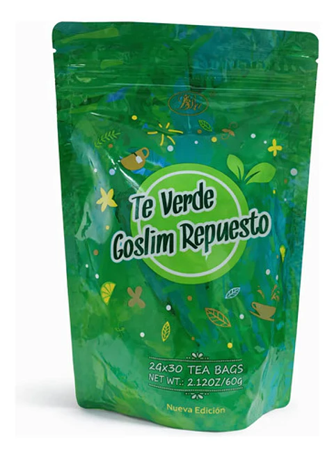Té Verde Goslim Repuesto 60 G Sabor Intenso