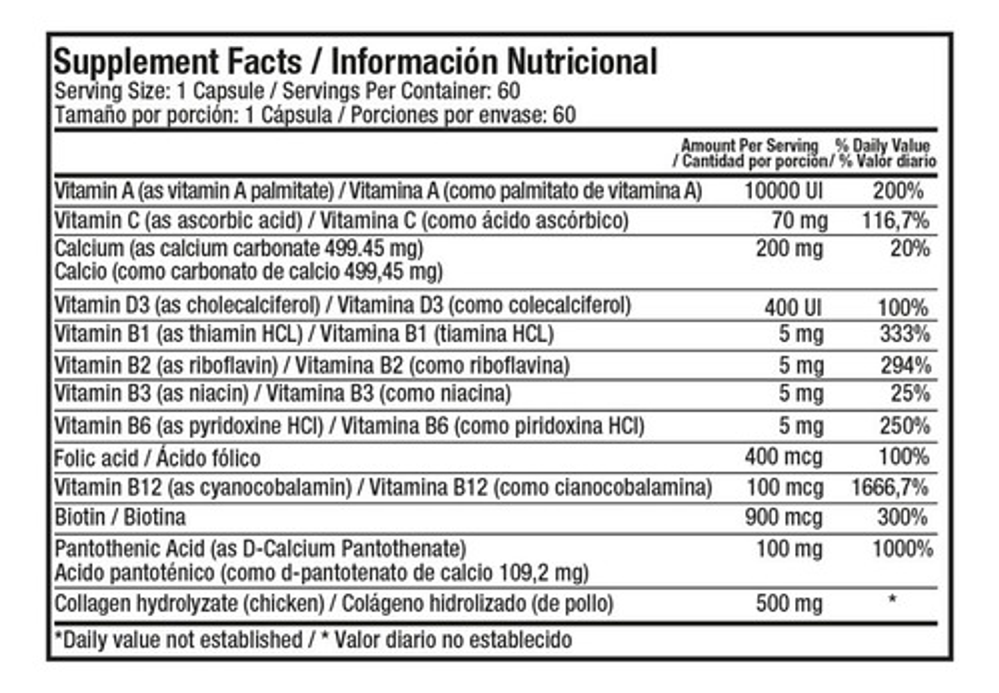 Capell Suplemento Dietario Para El Cabello Caja X60 Cápsulas 2
