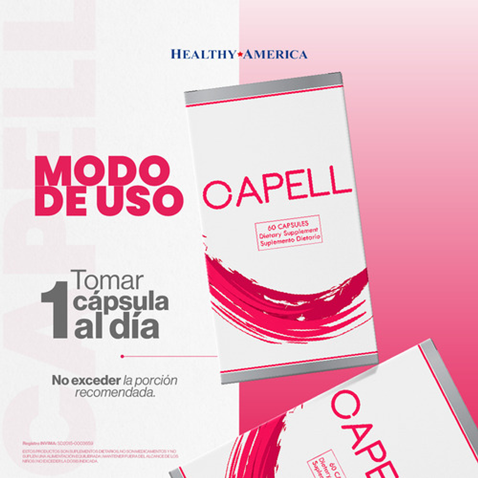 Capell Suplemento Dietario Para El Cabello Caja X60 Cápsulas 4