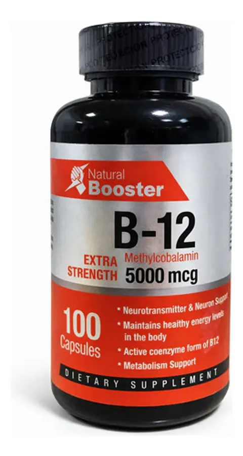 Vitamina B12 Natural Booster Metilcobalamina 5000mcg Extra F