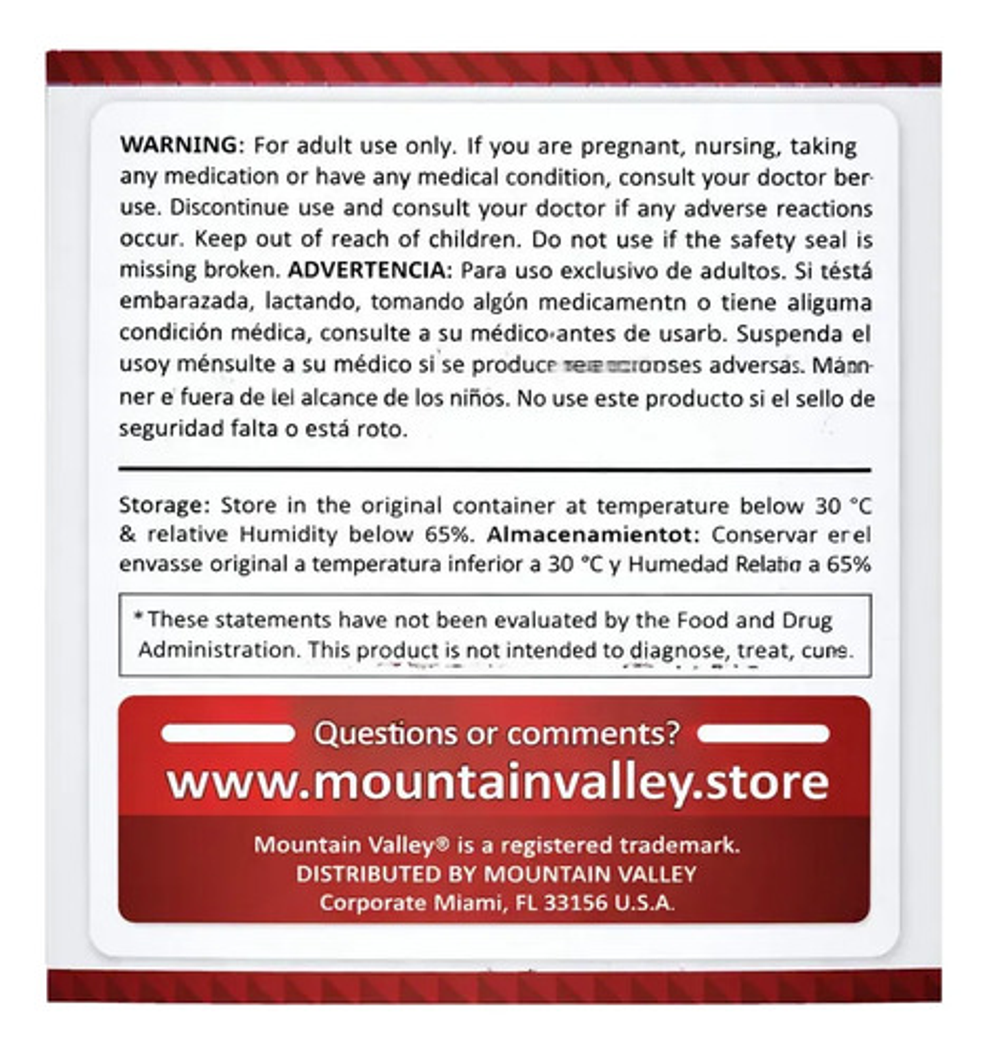 Pack 2 Magnesio Glicinato 550mg D3 Mountain Valley 100 3