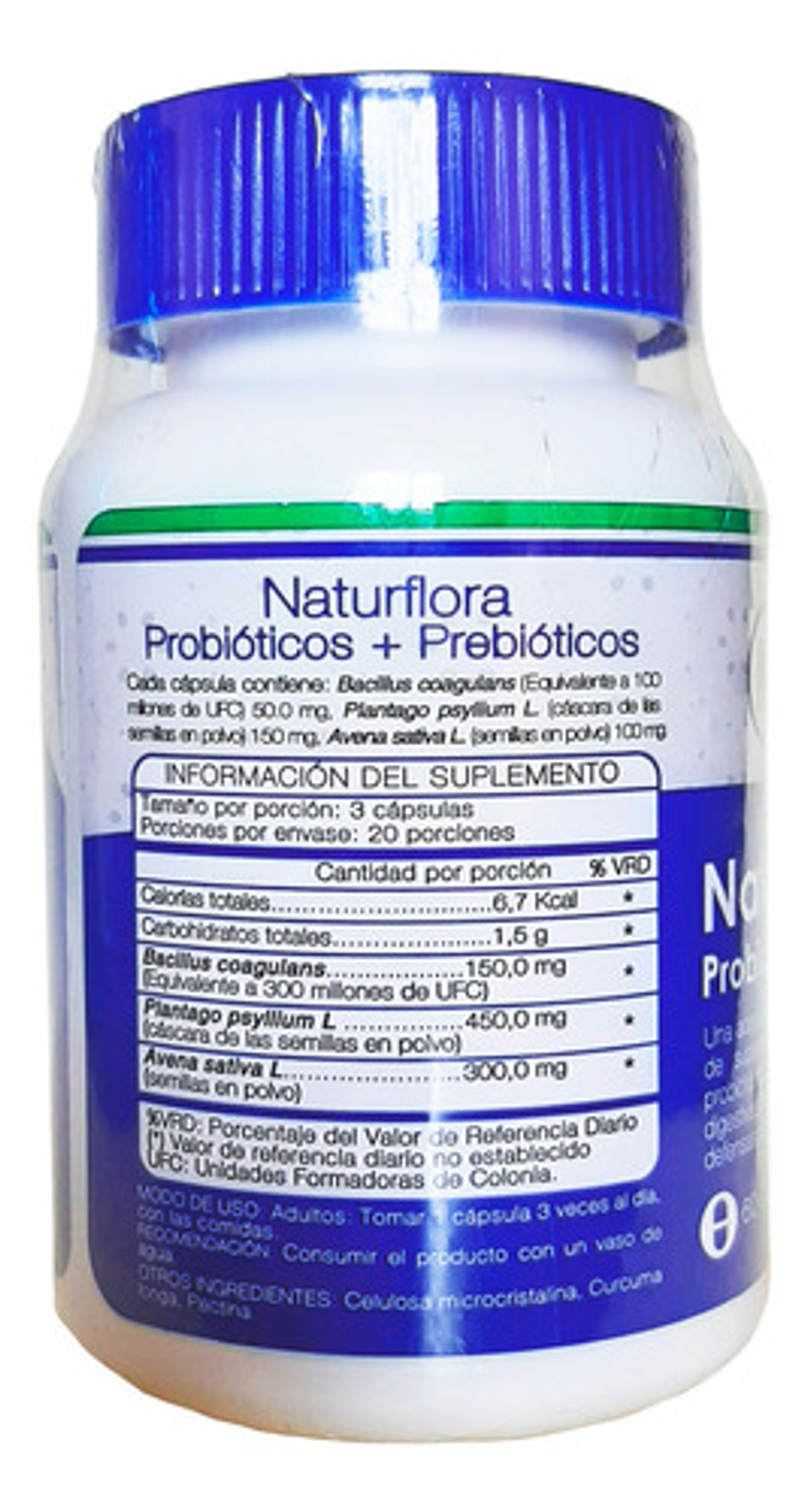 Naturflora Naturfar 60 Cápsulas Vainilla 2