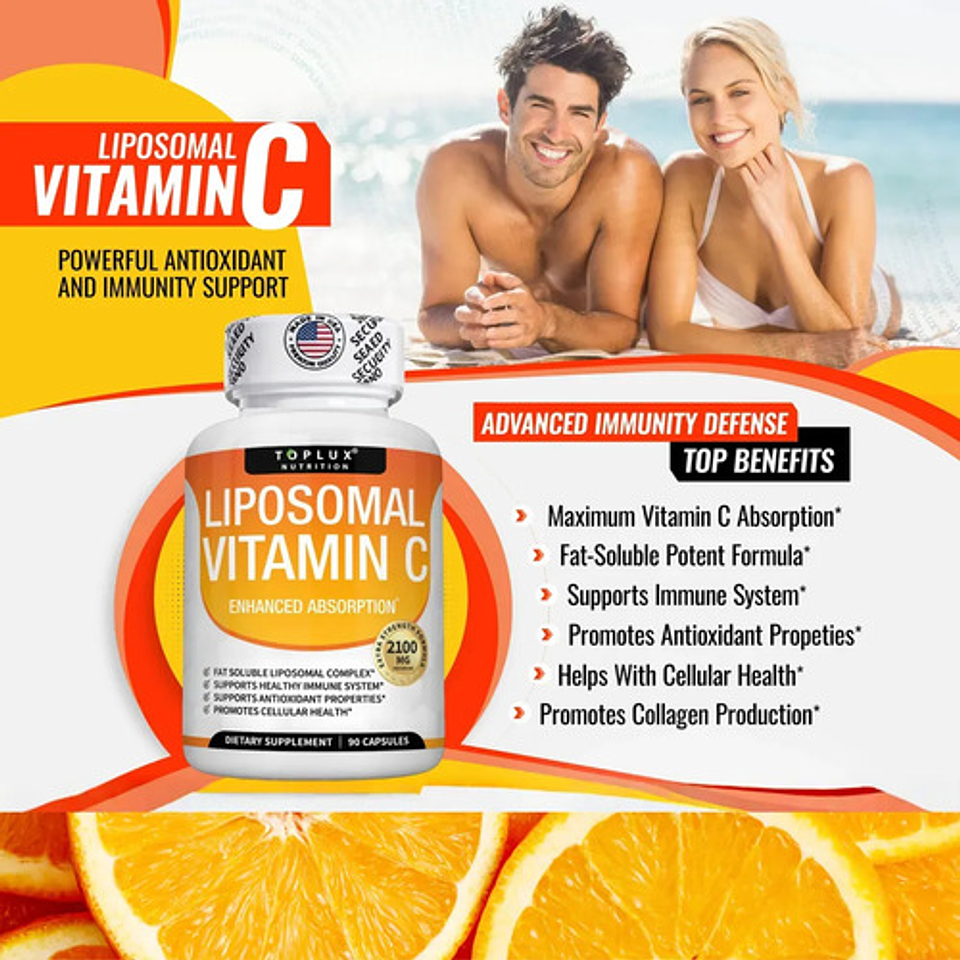Vitamina C Liposomada De 2100 Mg Alta Absocion Extra Fuerte 4