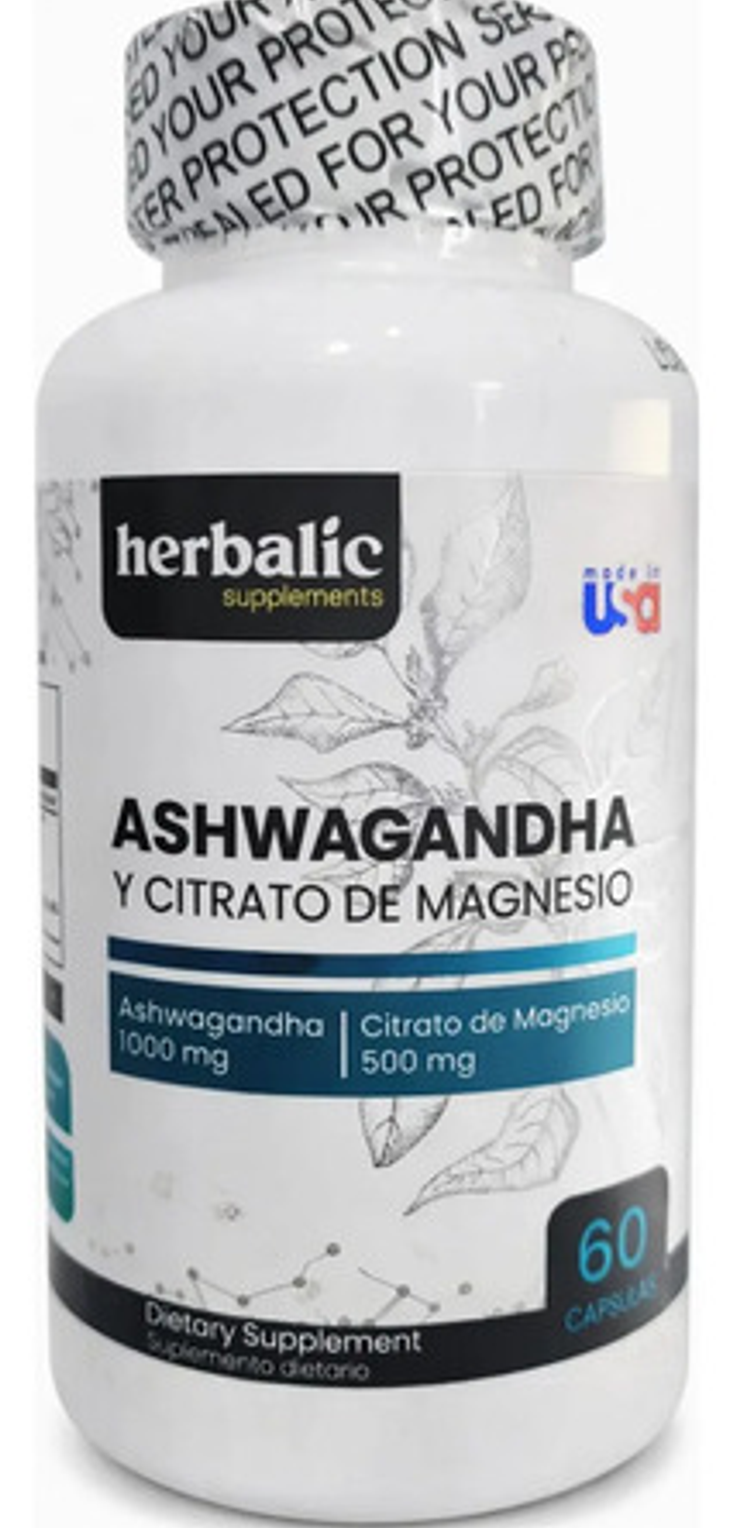 Ashwgandha Y Citrato De Magnesio X60 Cap Herbalic 1