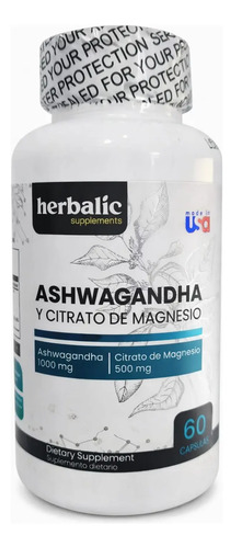 Ashwgandha Y Citrato De Magnesio X60 Cap Herbalic 1