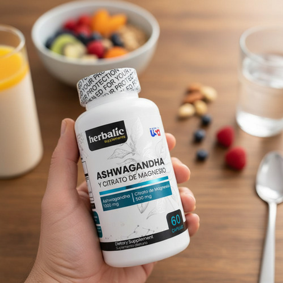 Ashwgandha Y Citrato De Magnesio X60 Cap Herbalic 2