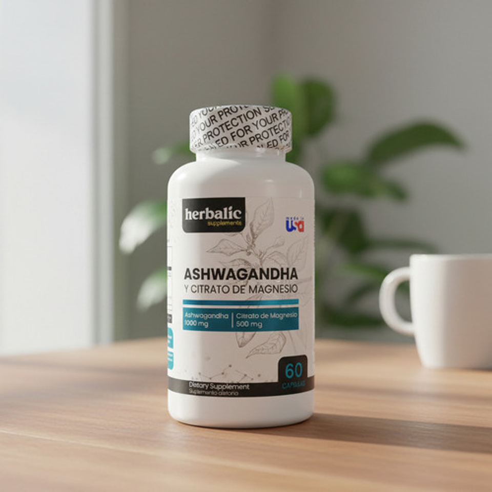 Ashwgandha Y Citrato De Magnesio X60 Cap Herbalic 4