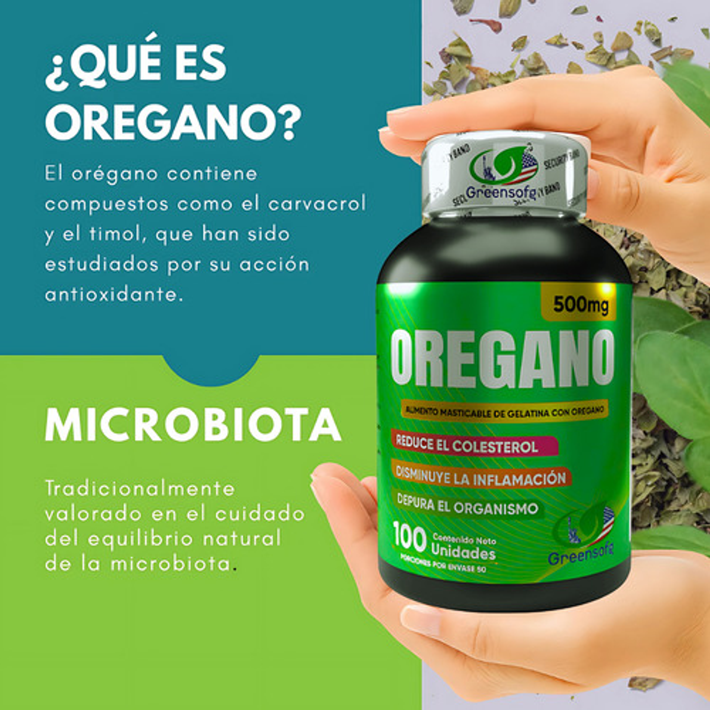 Aceite De Oregano Capsulas Americano Invima Natural Sin Sabor Greensofg 3