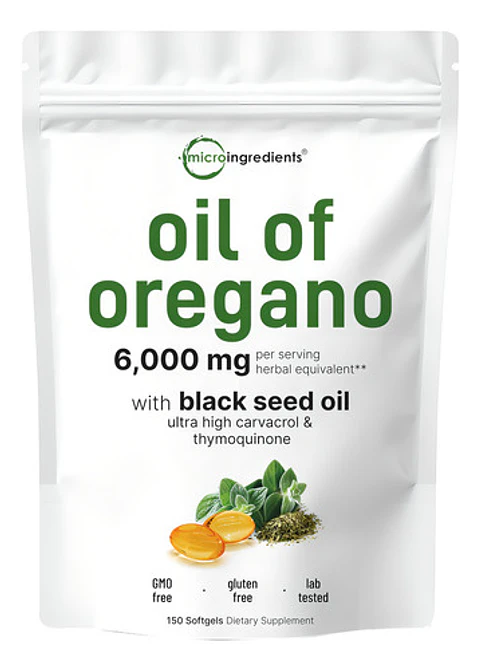 Micro Ingredients Aceite De Orégano 6000mg 150 Cápsulas Sin Sabor