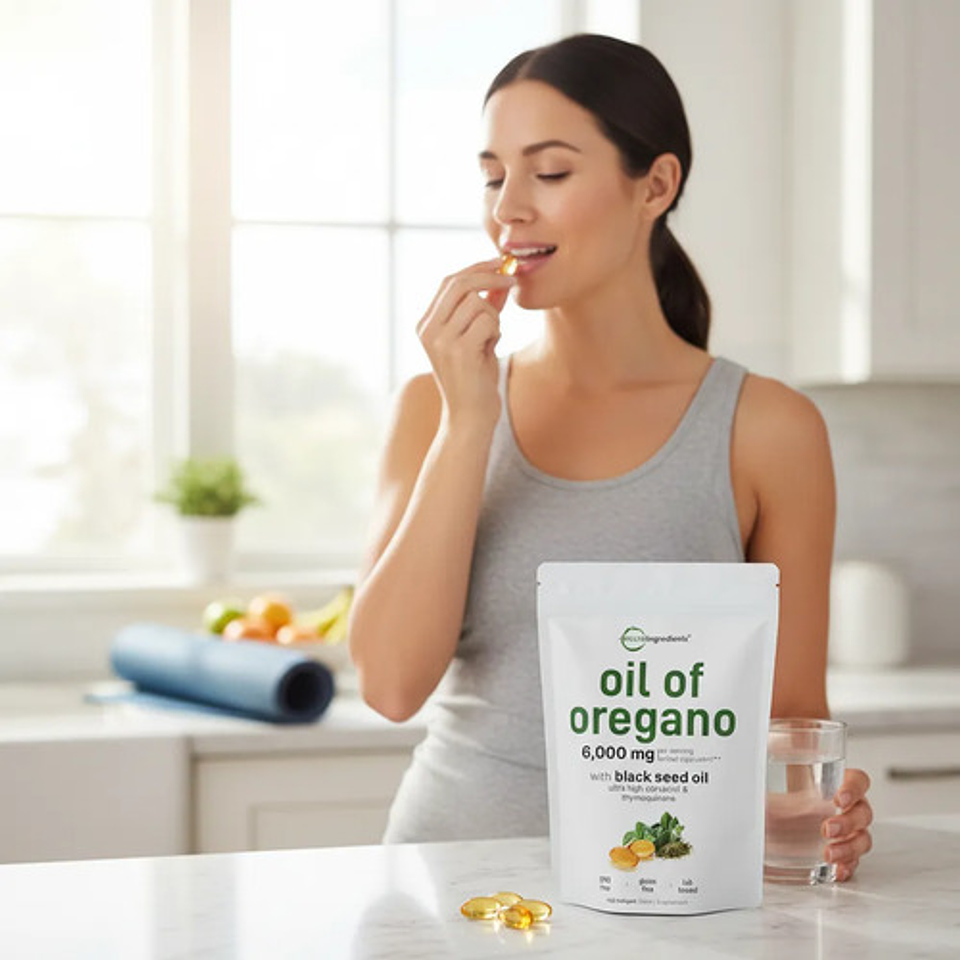 Micro Ingredients Aceite De Orégano 6000mg 150 Cápsulas Sin Sabor 3