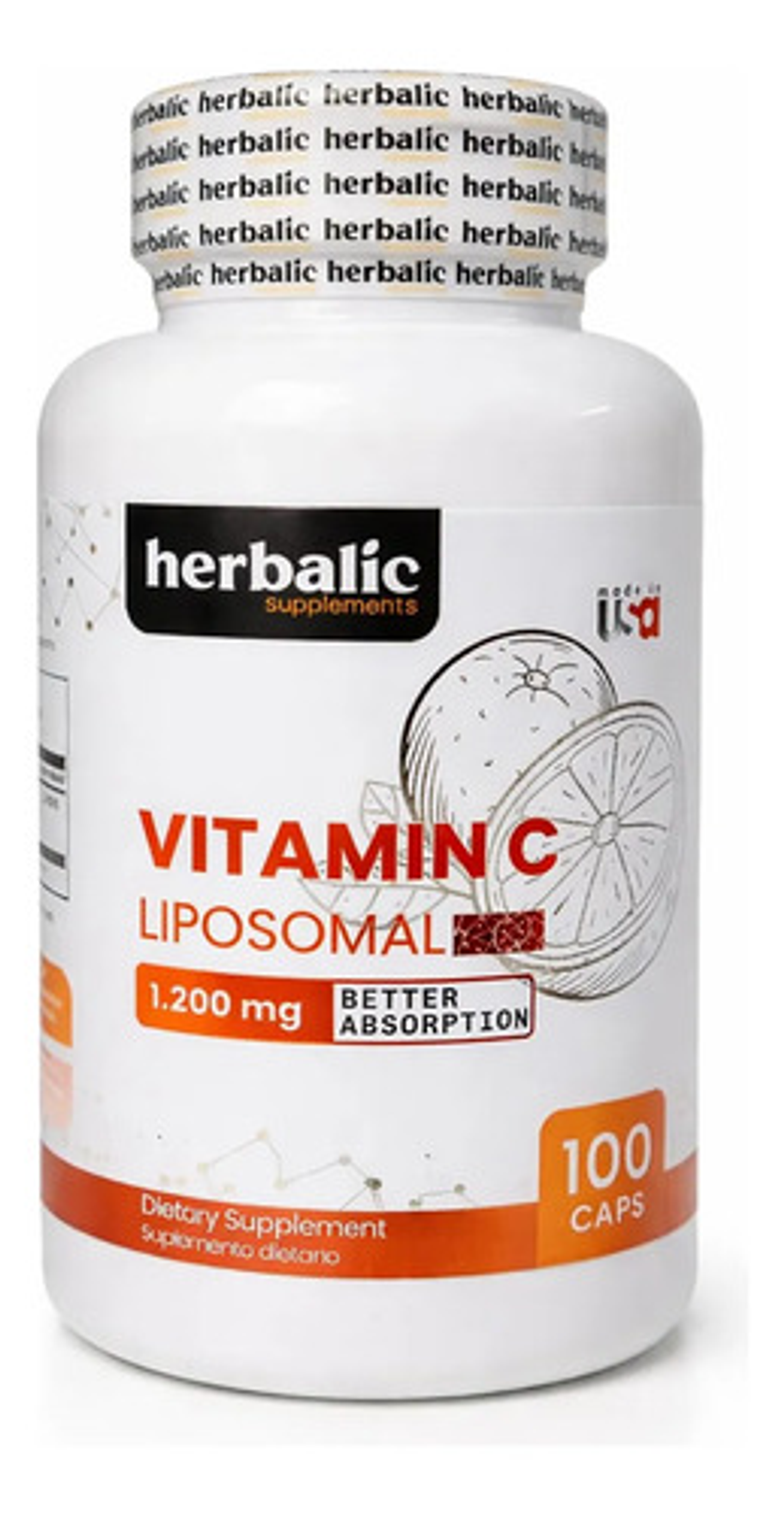 Vitamina C Liposomal Herbalic 1200mg 100 Cápsulas Mejor Abso 1