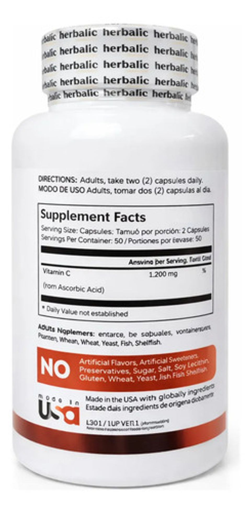 Vitamina C Liposomal Herbalic 1200mg 100 Cápsulas Mejor Abso 3