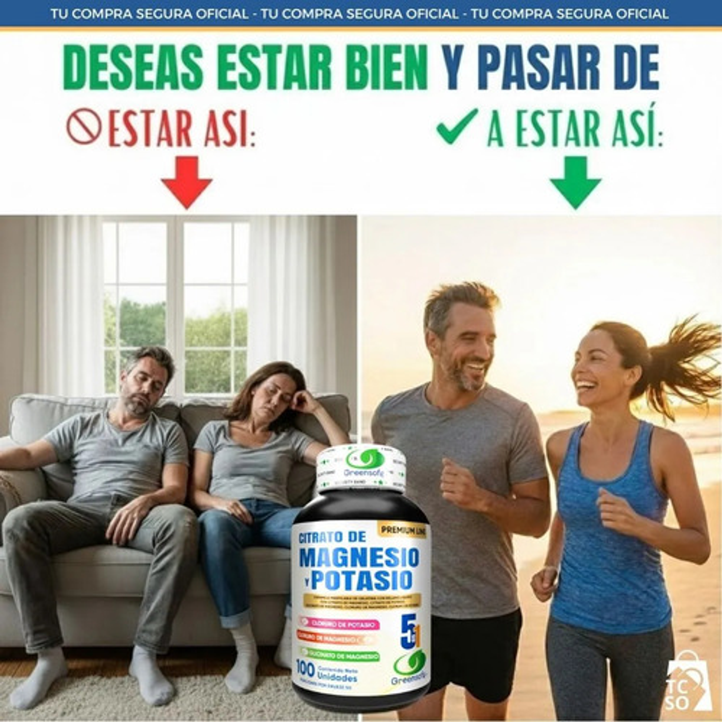 Greensofg Suplementos En Frasco Citrato De Magnesio Y Potasio Original 3
