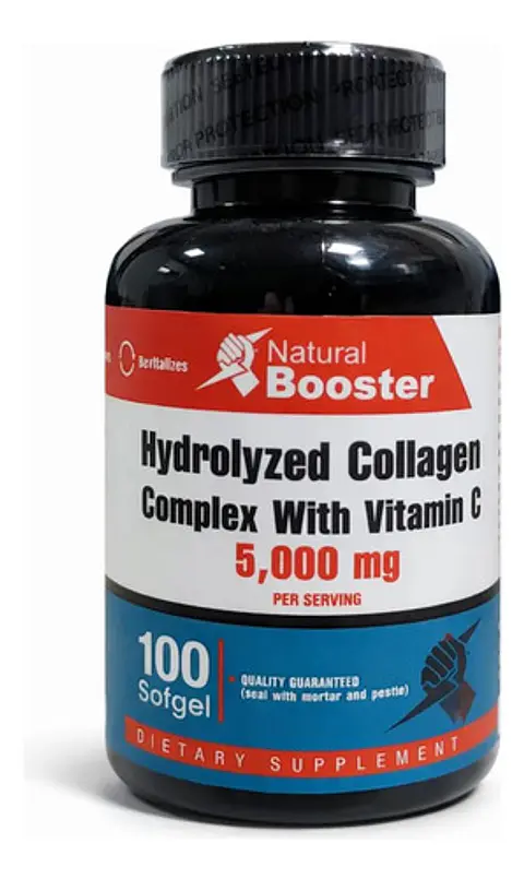 Colágeno Hidrolizado Con Vitamina C Natural Booster 5000mg 1