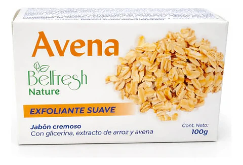 Jabón Cremoso Exfoliante Suave Avena Bellfresh 100g