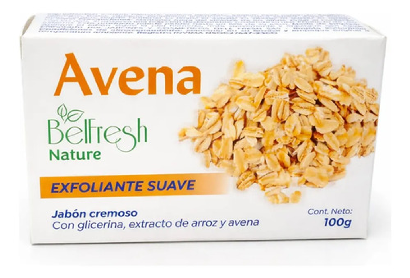 Jabón Cremoso Exfoliante Suave Avena Bellfresh 100g 1