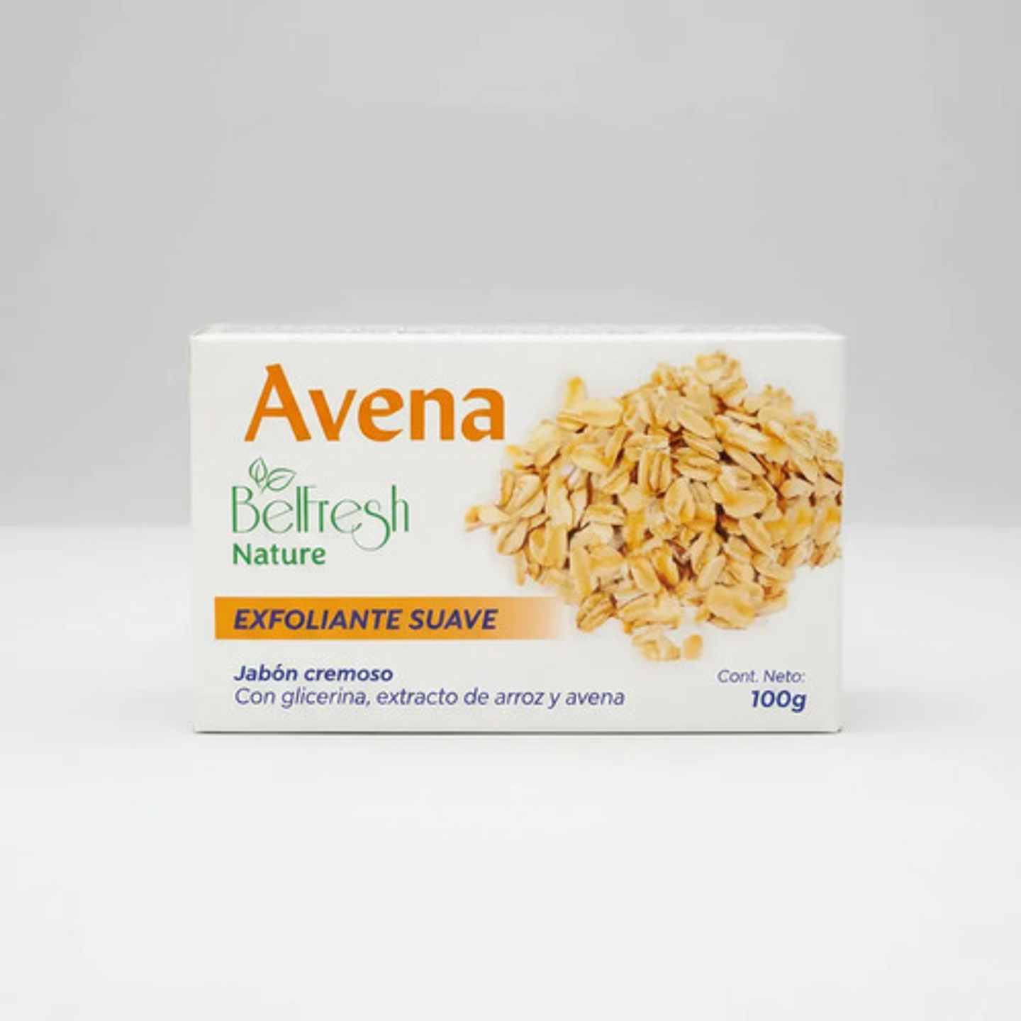 Jabón Cremoso Exfoliante Suave Avena Bellfresh 100g 5