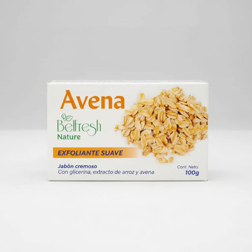 Jabón Cremoso Exfoliante Suave Avena Bellfresh 100g 5