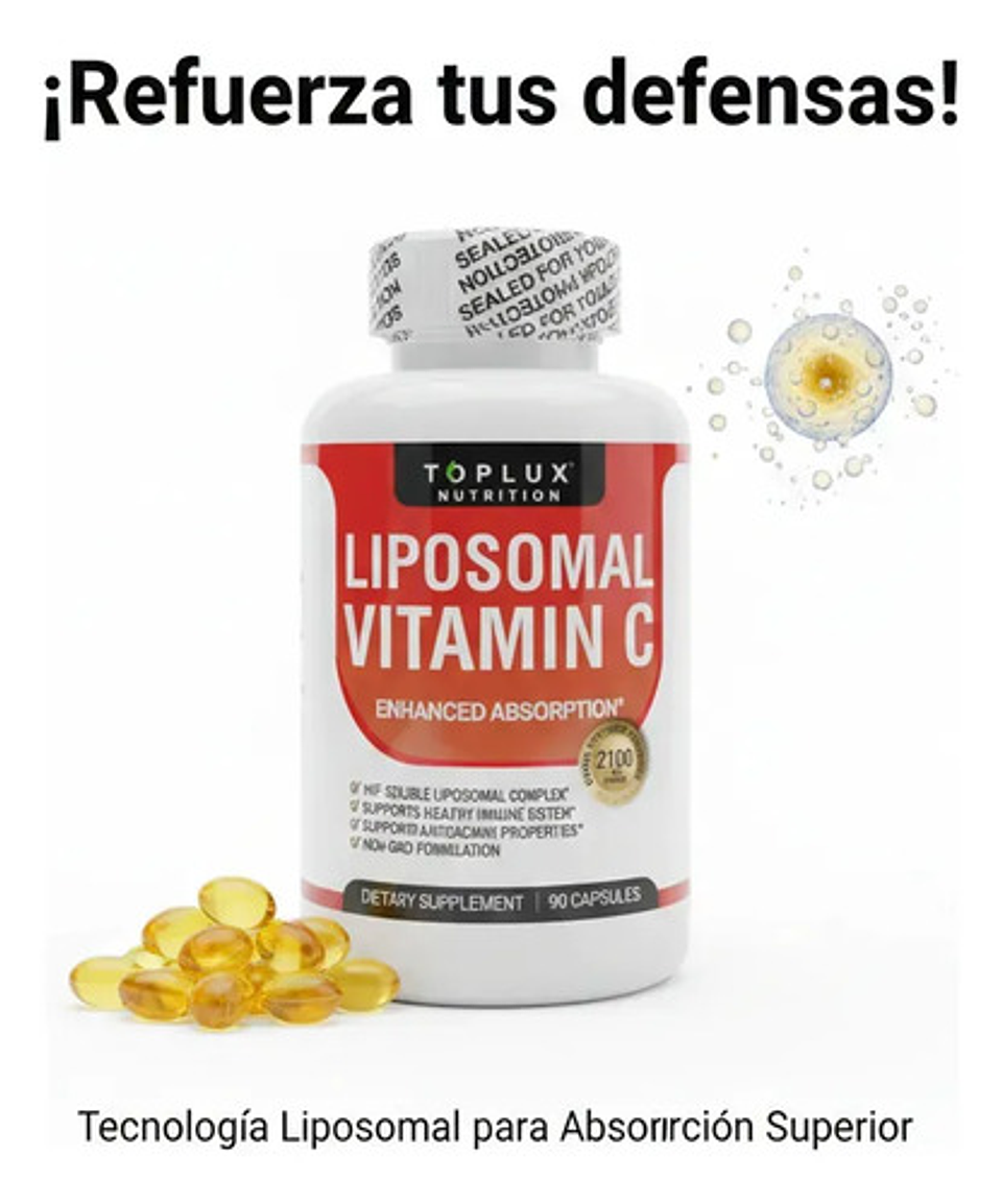 Pack 2 Vitamina C Liposomal 2100mg Toplux - Alta Absorción 3