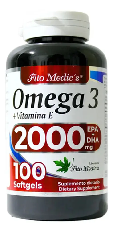 Omega 3 2000mg X100 Perlas Epa+dha Capsulas Fitomedics Sin Sabor