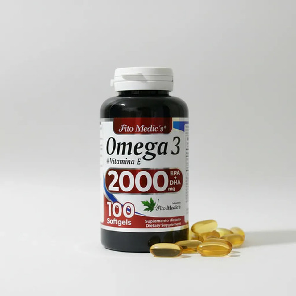 Omega 3 2000mg X100 Perlas Epa+dha Capsulas Fitomedics Sin Sabor 2